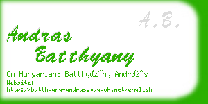andras batthyany business card